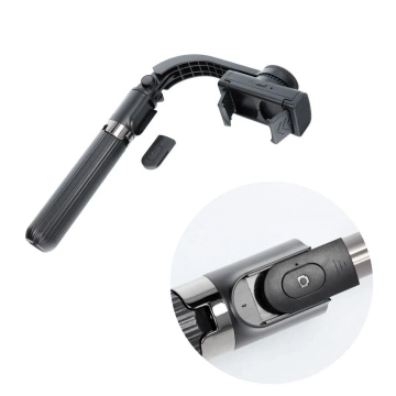 Selfie-Stick mit Bluetooth-Fernbedienung, Stativ, Gimbal-Stabilisator-Kit/Griff, Schwarz, SSTR-L08