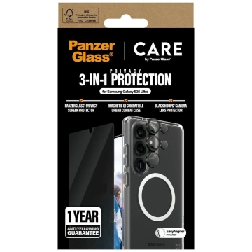 CARE by PanzerGlass 3in1 Privacy Glass Case Sichtschutzlinse für Samsung Galaxy S25 Ultra