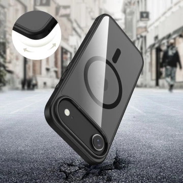 Etui do iPhone 17 Air Tech-Protect MagMat MagSafe Przezroczysto-Czarne