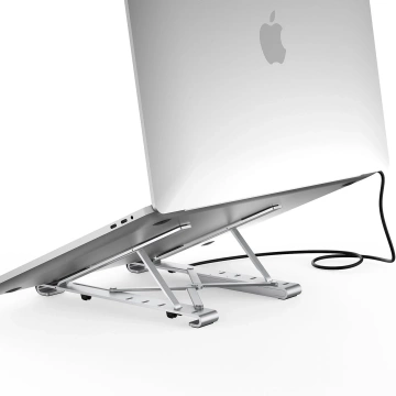 Choetech Ständer 7-in-1 Multifunktionsstation für Laptop PD/USB-C HDMI(4K/30Hz)/2xUSB-A/1xUSB-C/1xSD/1xTF schwarz (HUB-M43)