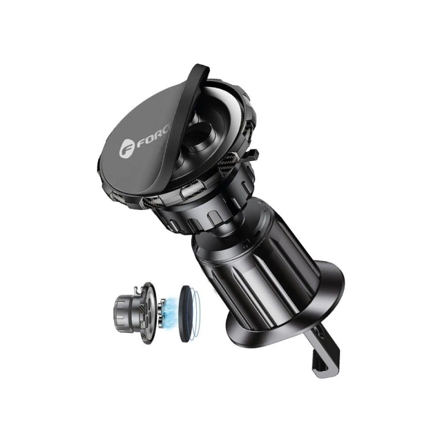 Uchwyt Samochodowy FORCELL F-GRIP MagElite magnetyczny do kratki czarny