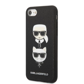 Etui Karl Lagerfeld KLHCI8SAKICKCBK do iPhone 7/8 / SE 2020 / SE 2022 hardcase Saffiano Karl&Choupette Head