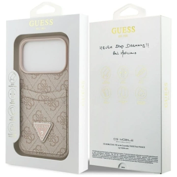 Etui Guess do iPhone 17 Pro 4G Double Card Triangle Pink