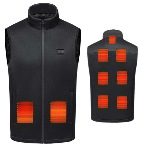 Beheizte beheizbare elektrische Weste Unisexjacke Größe XL Winterweste Mozos HV4 schwarz