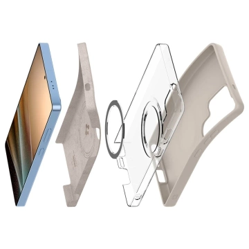 Etui für Samsung Galaxy S25 Ultra Natural Titanium Spigen Silicone Fit Mag MagSafe