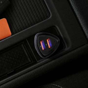 Forcell Carbon Autoladegerät QC 3.0 2xUSB 36W Schwarz