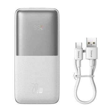 Baseus Bipow Pro Powerbank 10000mAh, 2xUSB, USB-C, 20W (weiß)
