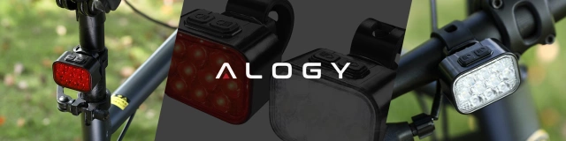 Lampka rowerowa LED 500 LM 200 LM Alogy DuoRide™ Lights 20 LED Latarka na rower wodoodporne światło światełko na przód i tył przednia tylna 2 zestaw