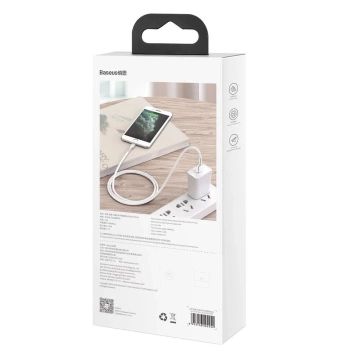 Baseus Cafule Metal Data USB-Kabel - Lightning 2,4 A 2 m weiß (CALJK-B02)