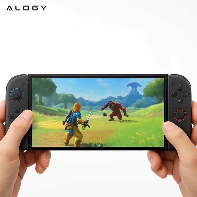 Szkło hartowane do Nintendo Switch 2 2025 ochronne szkiełko na ekran 9H Alogy EasyShield™️ z ramką montażową