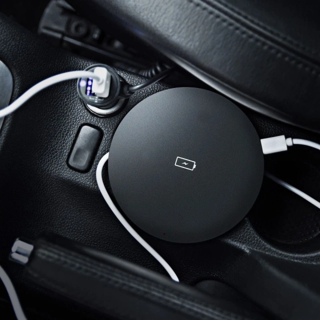 Ładowarka Indukcyjna Forcell Qi 15W Quick Charge USB-C Smukła Czarna