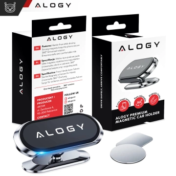 Alogy Universal-Auto-Magnethalterung für Telefon im Cockpit, für Armaturenbrett, Schwarz