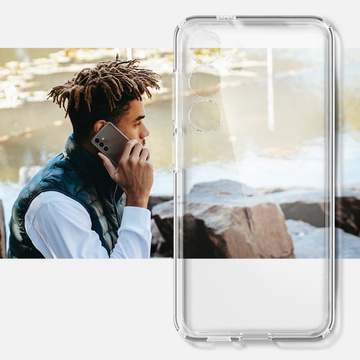 Hülle für Samsung Galaxy S24 Spigen Ultra Hybrid Case, transparente Rückseite, kristallklares Glas