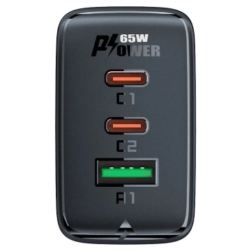 Acefast Fast GaN 65W 2xUSB-C/USB-A PPS PD QC4 Weißes Ladegerät