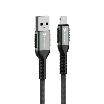 Kabel USB-A zu Lightning 12W 1,2m Nylon Forcell Aluminium iPhone iPad