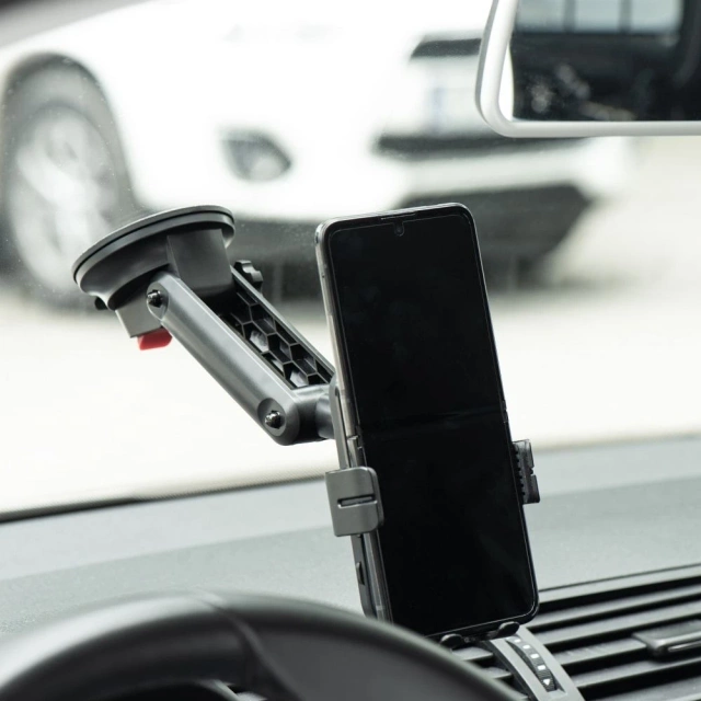 Uchwyt Samochodowy Ładowarka FORCELL F-GRIP HS4 Indukcja 15W czarny