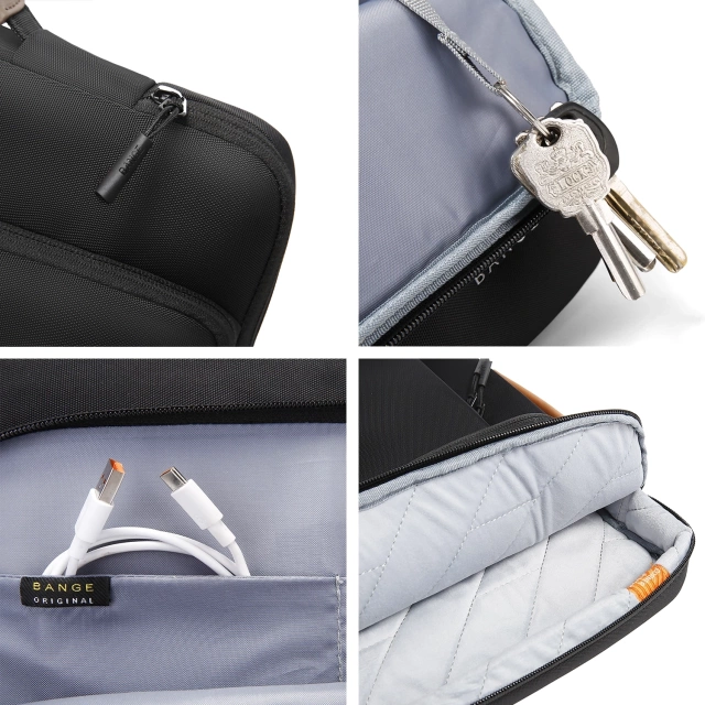 Torba wodoodporna Bange na laptopa do 15.6" – pojemna i wygodna, odporna i oddychająca, miejska i podróżna do pracy i samolotu, unisex – Czarna