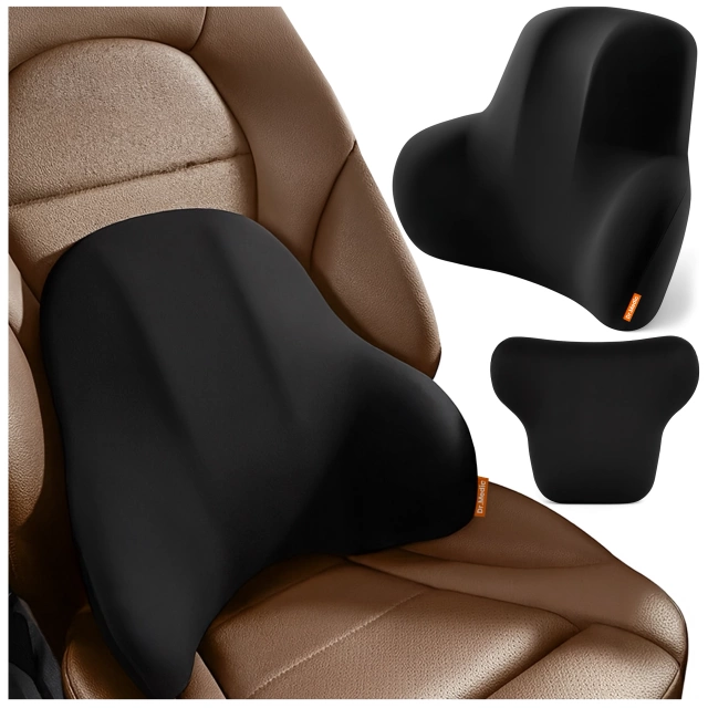 Poduszka do Samochodu pod Plecy Lędźwie DR.MEDIC ErgoDrive™ Ergonomiczna poduszka lędźwiowa na fotel krzesło do biura gaming auta dla kierowcy pasażera