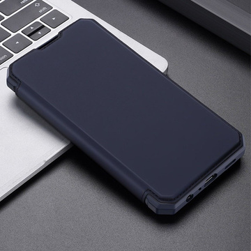 Dux Ducis Skin X Schutzhülle aus Leder für Galaxy A52 / A52s 4G / 5G Marineblau