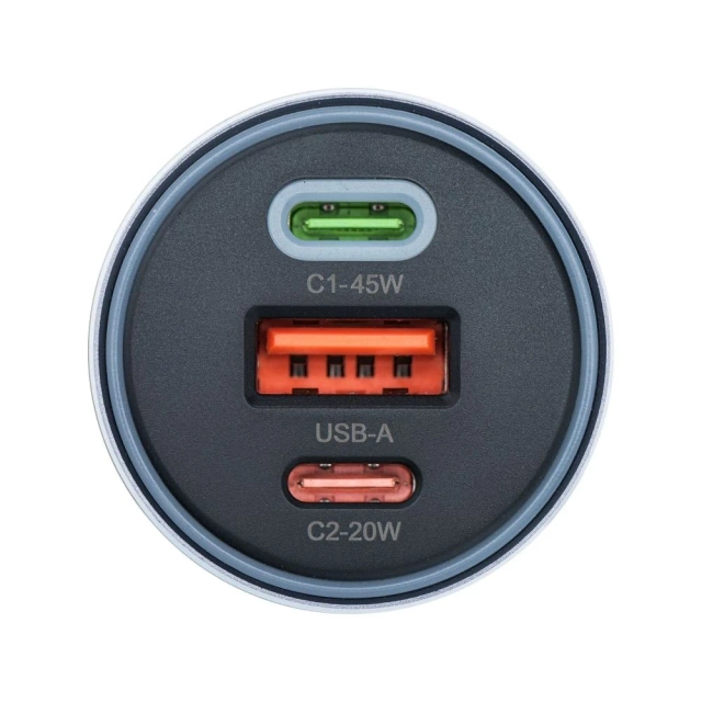 Ładowarka samochodowa Forcell 65W 2xUSB-C + USB-A Szybkie Ładowanie