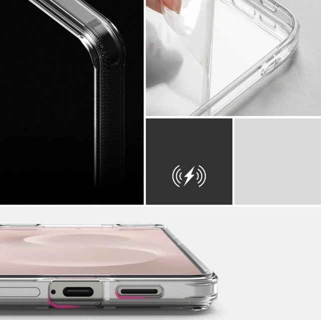 Etui do Samsung Galaxy S25 Edge Ringke Fusion Clear Military Grade