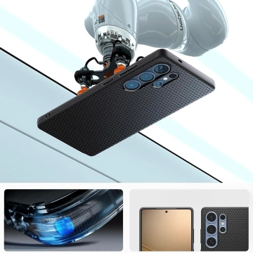 Samsung Galaxy S25 Ultra Hülle Schutzhülle Spigen Liquid Air Matt Schwarz