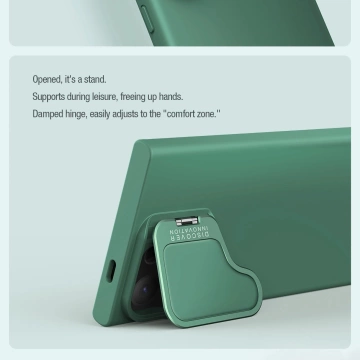 Nillkin CamShield Silky Prop Silikonhülle für Samsung Galaxy S24 Ultra – Schwarz