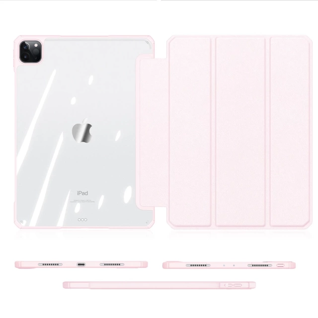 Dux Ducis Copa etui do iPad Pro 12.9 2020 / 2021 / 2022 / iPad Air 13 2024 pokrowiec smart cover z podstawką różowy