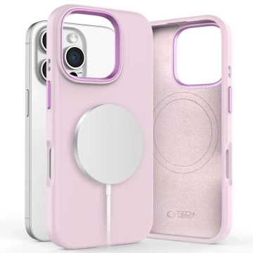 Etui do iPhone 16 Pro Tech-Protect Silikon Pure MagSafe Pink Pearl