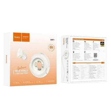 Hoco EW71 Kabellose Bluetooth TWS Kopfhörer - Weiß mit LED