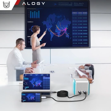 USB-C-zu-HDMI-Kabel Alogy HUB-Adapter 4K 60 Hz 200 cm 2 m Schwarz
