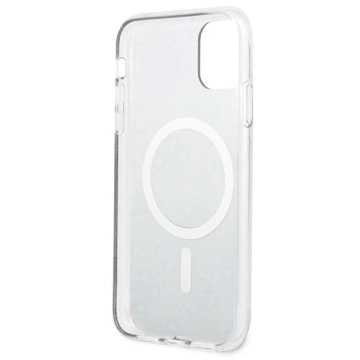 Zestaw Guess GUBPN61H4EACSW Case Charger iPhone 11 6,1" Hard Case 4G MagSafe Print braun/braun