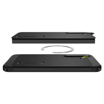 Etui für Samsung Galaxy S25 Schwarz Spigen Tough Armor MagSafe