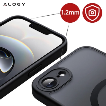 Hülle für Apple iPhone 16 Pro Max Alogy Anti-Shock Hybrid Case für MagSafe Transparent