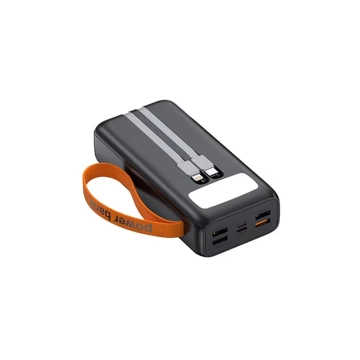 Powerbank Denmen DP31 30000mAh 4xUSB Typ-C PD Latarka Czarny