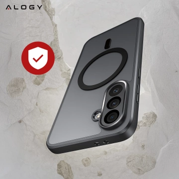 Hülle für Apple iPhone 16 Pro Max Alogy Anti-Shock Hybrid Case für MagSafe Transparent