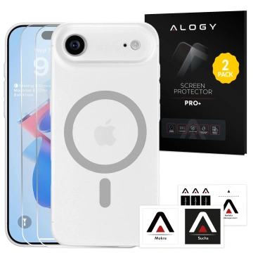 Etui do Apple iPhone 17 Air – matowa obudowa do MagSafe z ochroną obiektywu, smukłe i odporne na zarysowania, idealne dopasowanie – Alogy Skinny MatteCase™ Białe + SZKŁO HARTOWANE