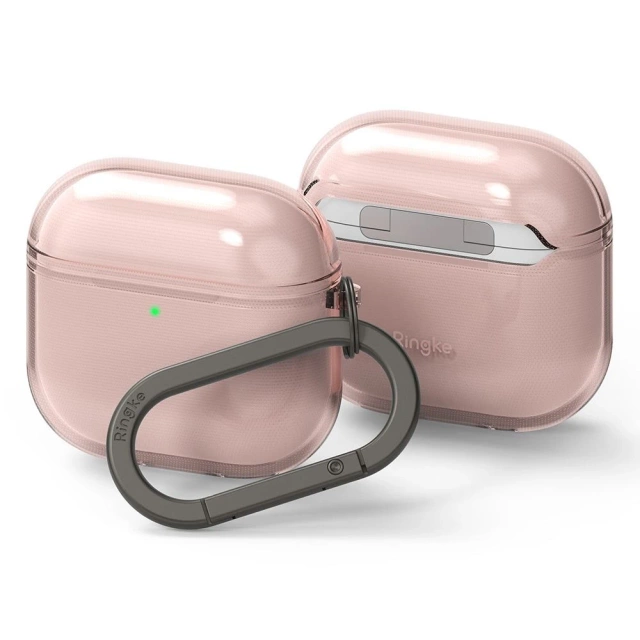 Etui do Apple AirPods 4 Ringke Air Pink + Karabińczyk