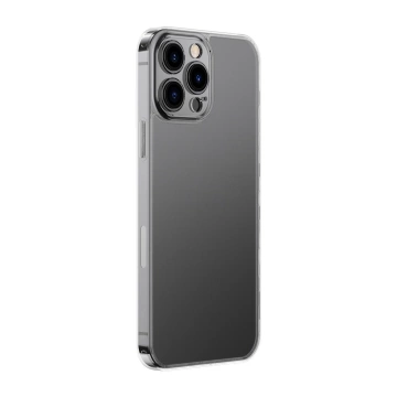 Baseus Mattglas Case Cover für iPhone 13 Pro Max Hardcover mit Gelrahmen transparent (arws000802)