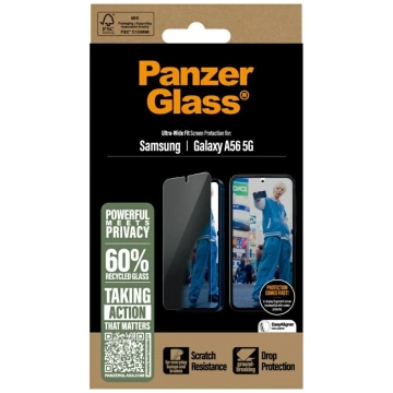 Gehärtetes Glas für Samsung Galaxy A56 5G PanzerGlass Ultra-Wide Fit Privacy