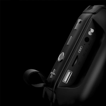 Denmen Głośnik Bluetooth 3W BT 5.0 Czarny z Latarką LED