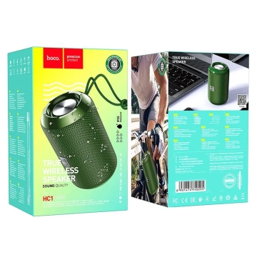 Bluetooth-Lautsprecher Hoco HC1 5W Dunkelgrün FM USB AUX TF 4h