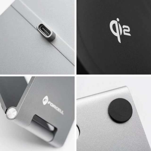 Ładowarka Indukcyjna Flip Charge Qi2 MagSafe 15W USB-C Aluminiowa