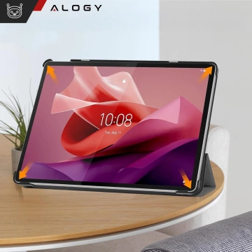 Schutzhülle für Lenovo Tab P12 12.7 TB-370 Tablet, Alogy Book Cover Case, Grau