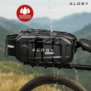 Alogy Sport RoadGear™ Schwarze 17L Hecktaschen-Gepäckträgertasche, wasserdicht