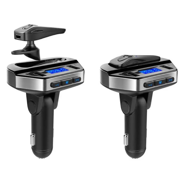 Transmiter samochodowy FM Bluetooth 5.0 V6 + słuchawka bezprzewodowa