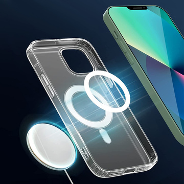 MagSafe Alogy Ultra Slim Mag Case für Qi-Ladegeräte für iPhone 13 Mini Transparent