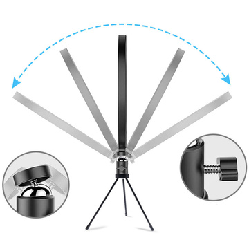 LED-Ringlampe 16cm Mini-Stativstativ Stativbeleuchtung für Selfie-Make-up-Fotos