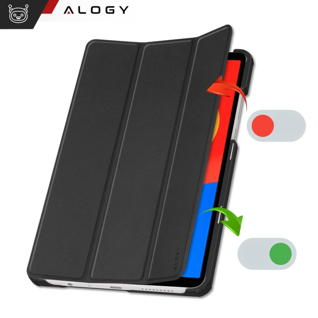 Etui ochronne do Redmi Pad SE 8.7" 4G Alogy Book Cover Case obudowa na tablet Czarne + Szkło i rysik