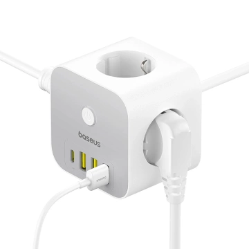Kostka zasilająca Baseus PowerCombo 7w1 4000W 20W USB-C Biała